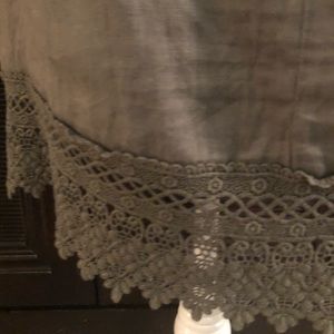 Italian Linen Dress with lace/crochet detail